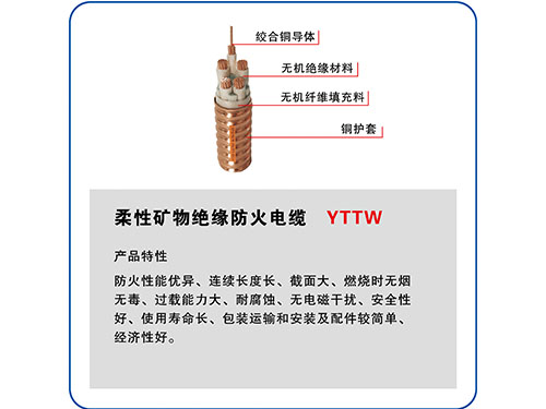 柔性矿物绝缘防火电缆 柔性矿物绝缘防火电缆